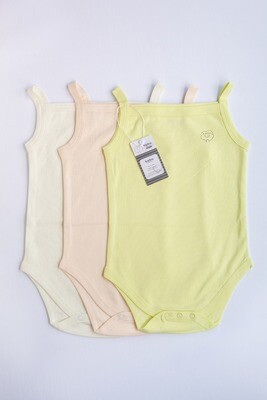 Set De 3 Bodies Mc Niña 100% Algodón Rh00011 Bl/Rs/Am