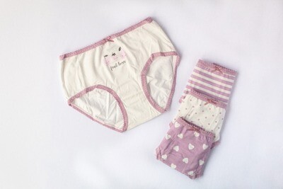 Set de 4 calzones de algodón para niña H792/SJ253