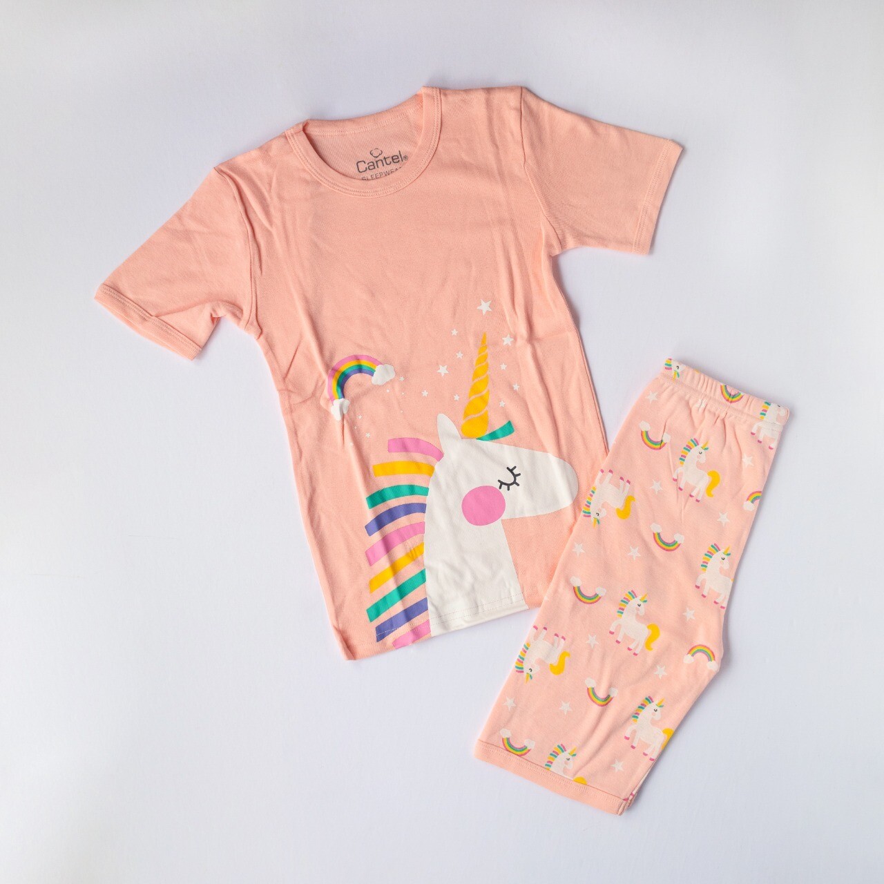 Pijama De Algodón Para niña H863/TZ355 raindow unicorn