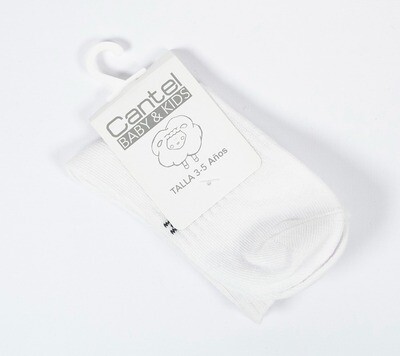 Calcetines blancos p/niños 100% algodón combed