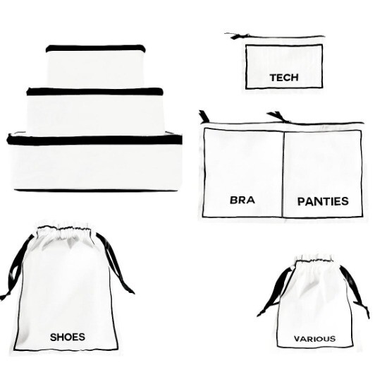 Set de 5 Bolsas Organizadoras para el Hogar Supratel Blanco