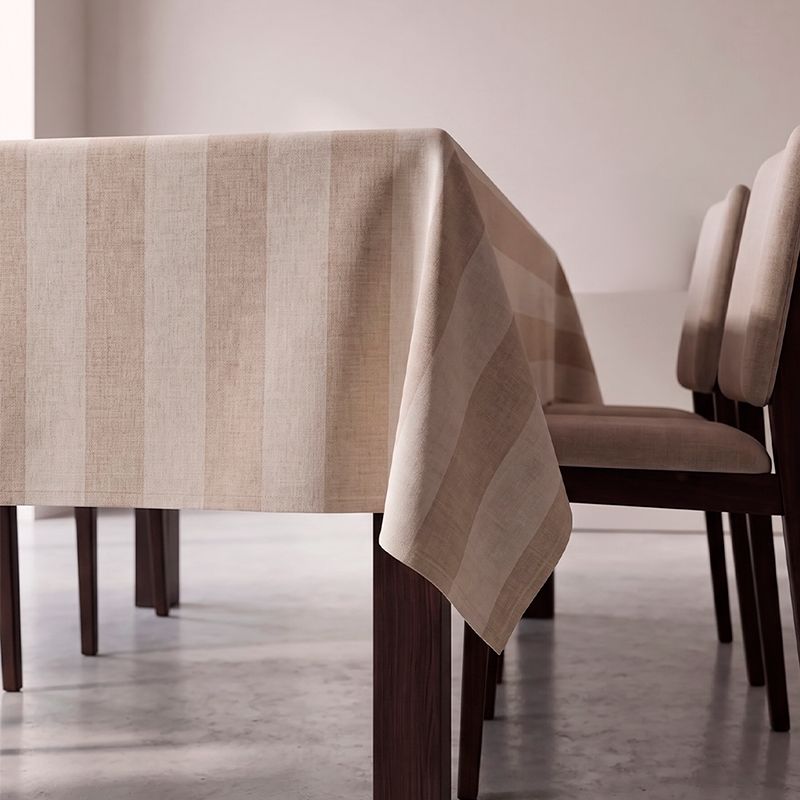 Mantel franjas beige