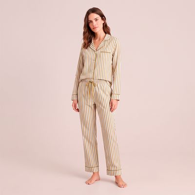 Pijama dama rayas salvia Pijama dama rayas salvia
