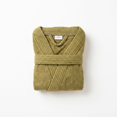 Bata toalla verde olivo sin puño Bata toalla verde olivo sin puño