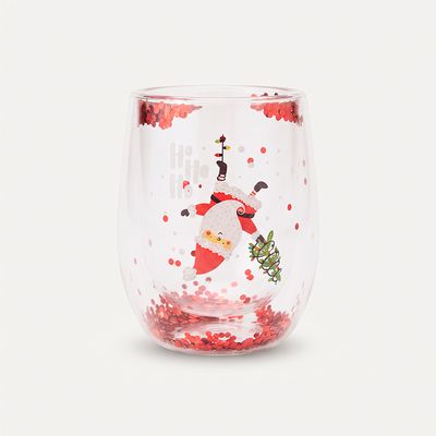 Vaso vidrio Navideño diseño santa claus Vaso vidrio Navideño diseño santa claus