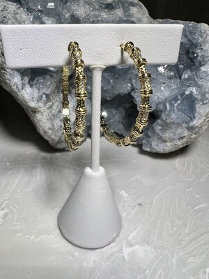 Gold Spine Hoops