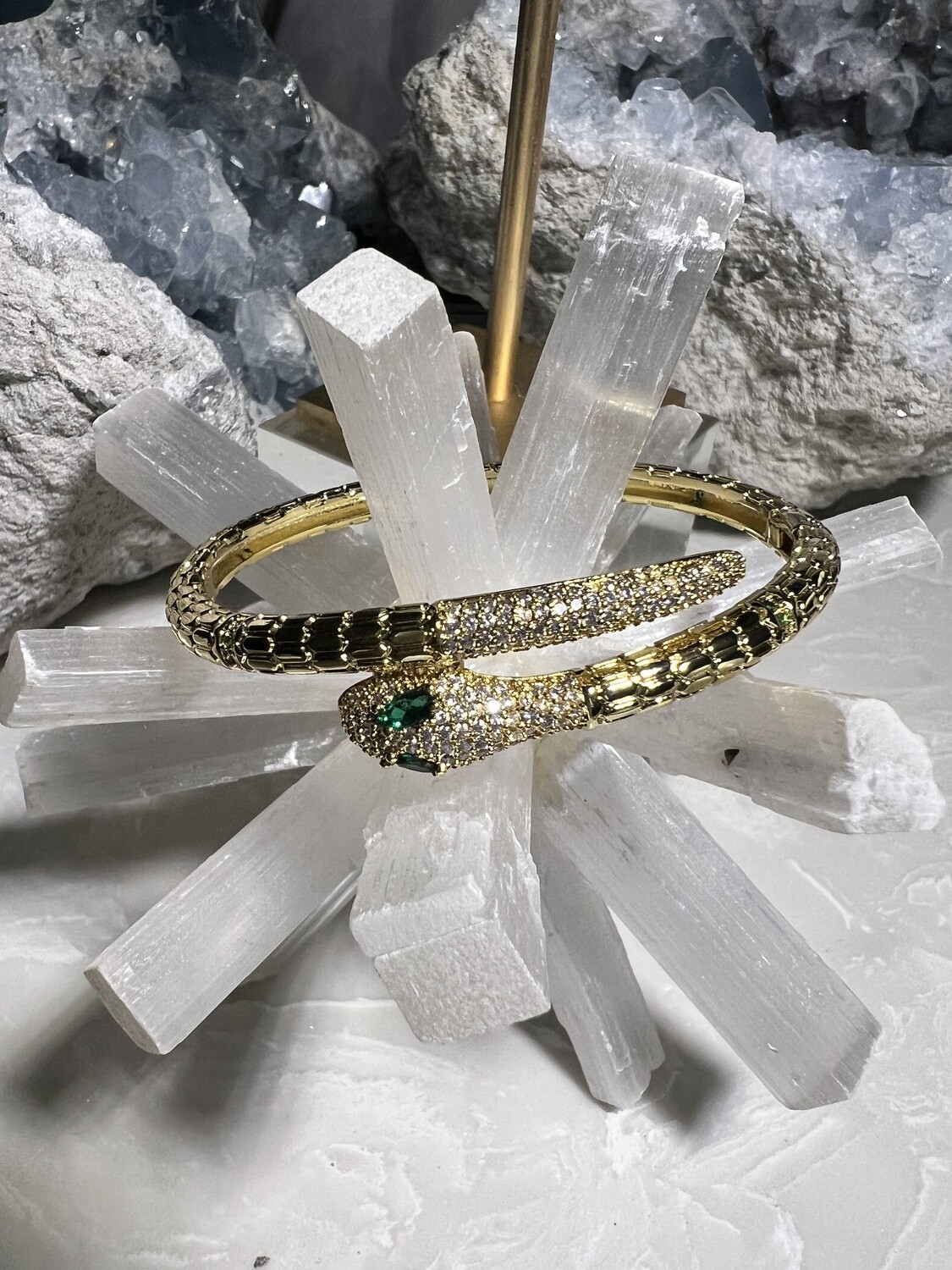 Crystal Snake Cuff