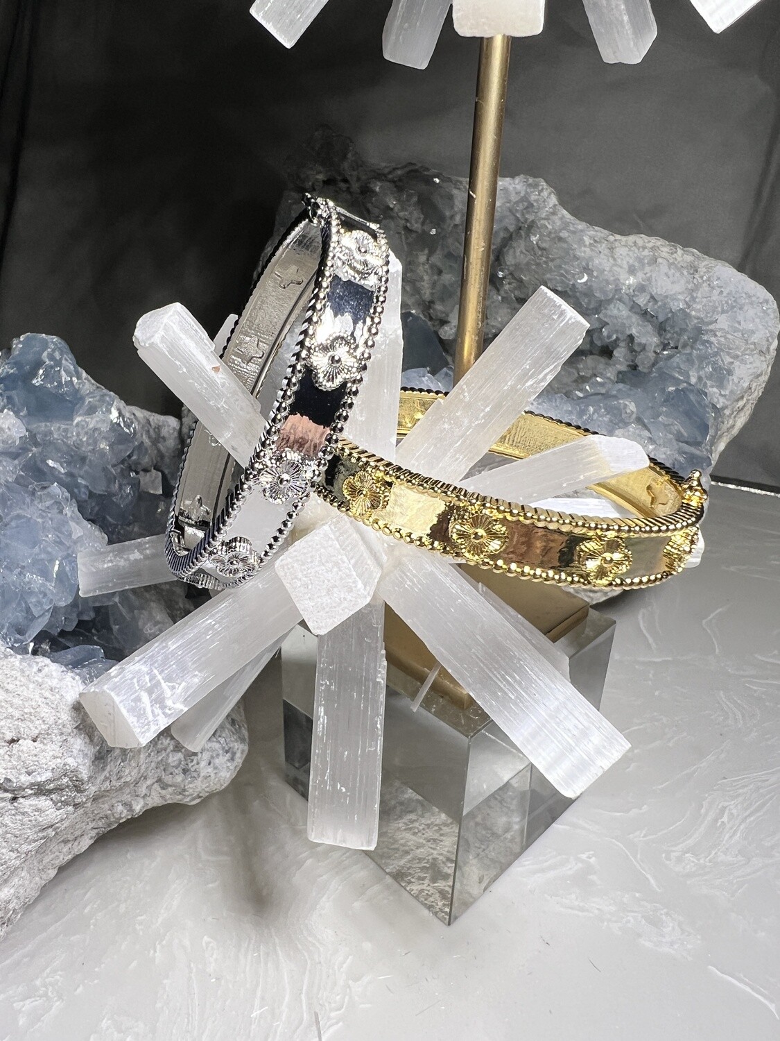 Stamped Clover Cuff