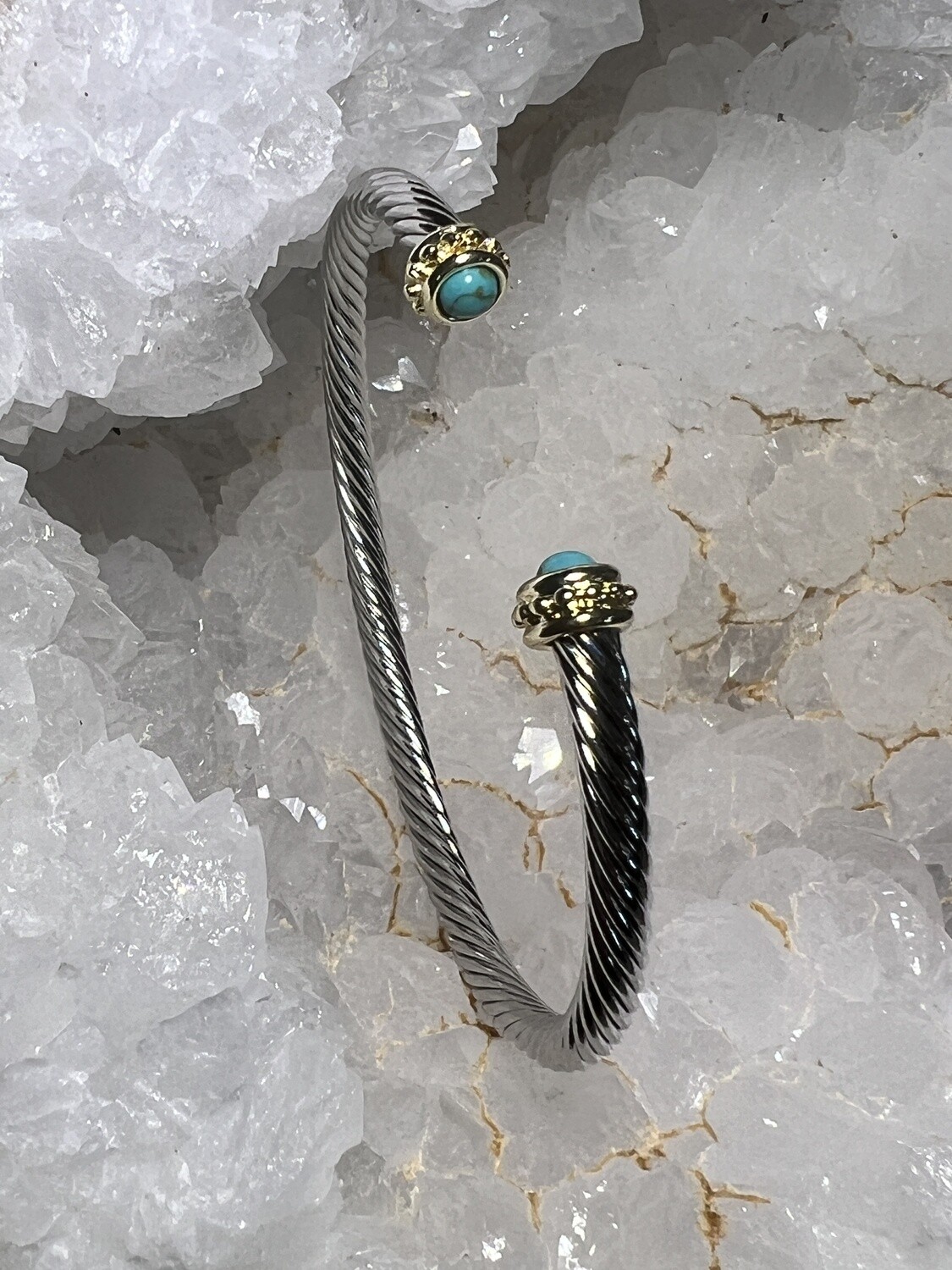 Turq Braid Cuff