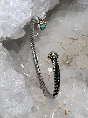 Turq Braid Cuff