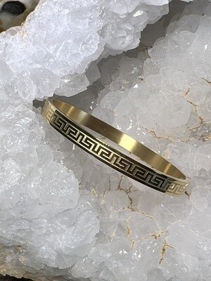 Greek Key Cuff Gold