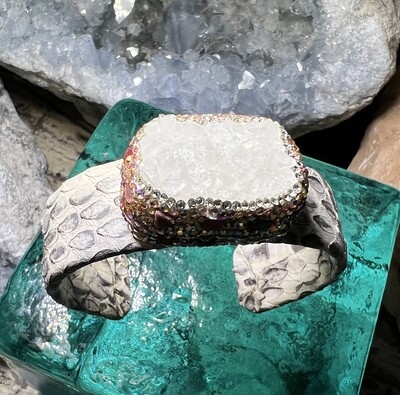 White Druzy Cuff