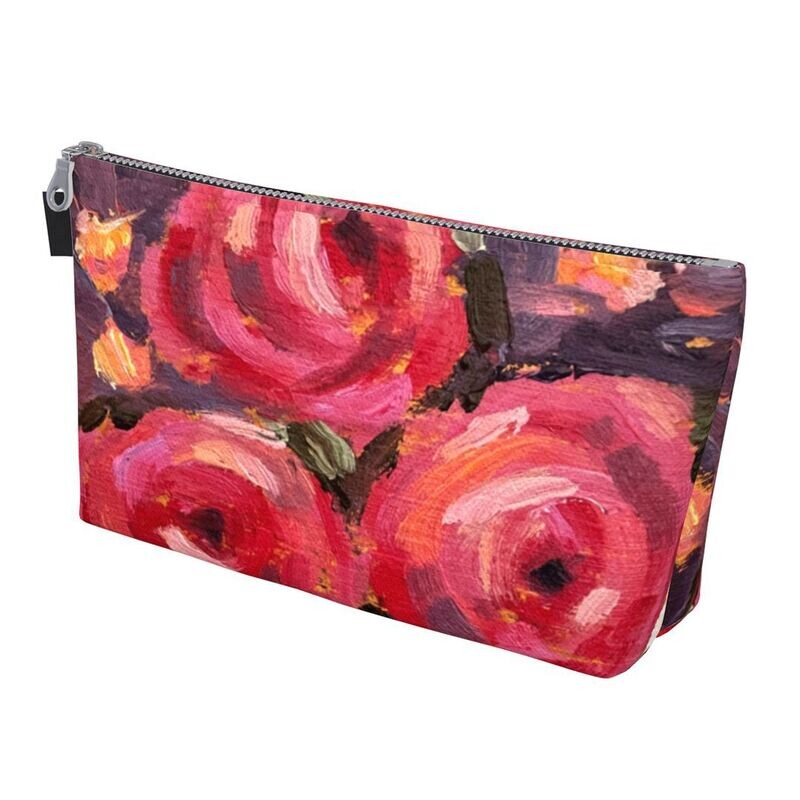 Makeup Bag - Deep Pink Roses