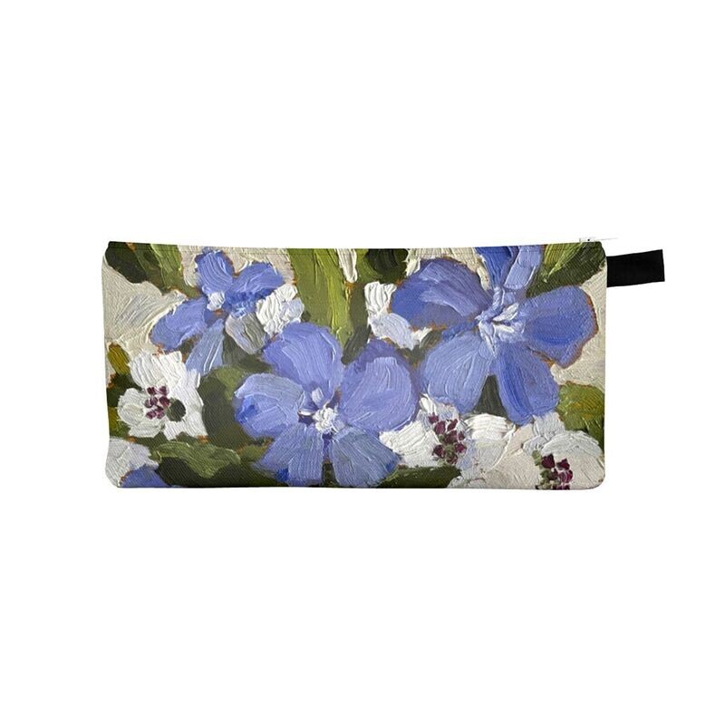 Zippered Bag — Pear and Periwinkle 2