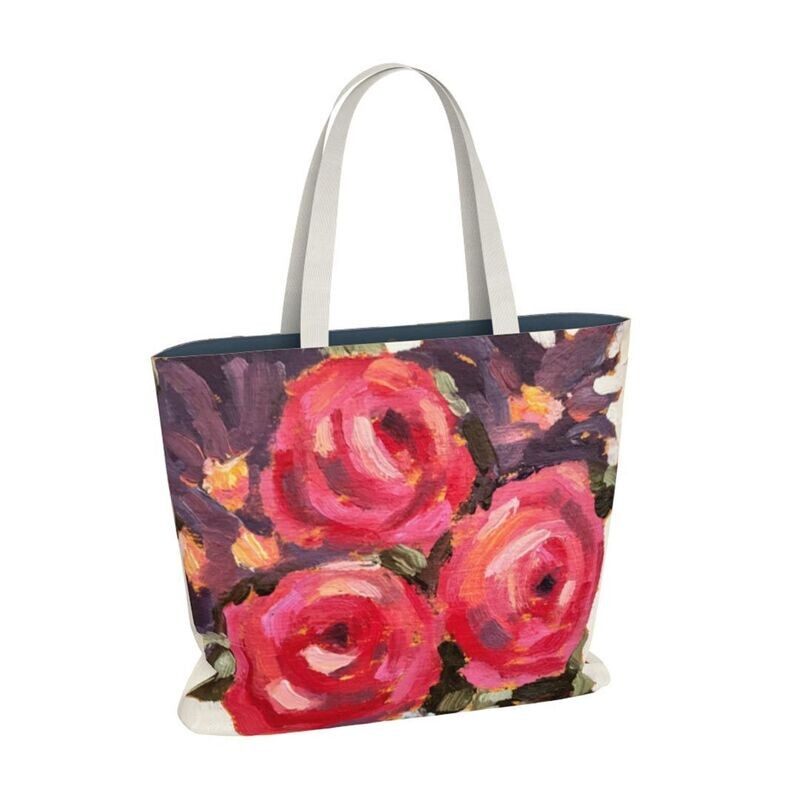 Canvas Market Tote - Deep Pink