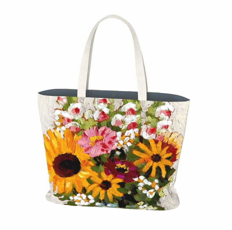 Canvas Market Tote - Mixed Bouquet