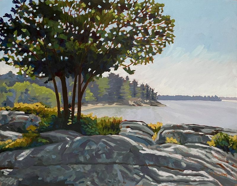 Original oil painting of the Killbear Provincial Park shoreline.
