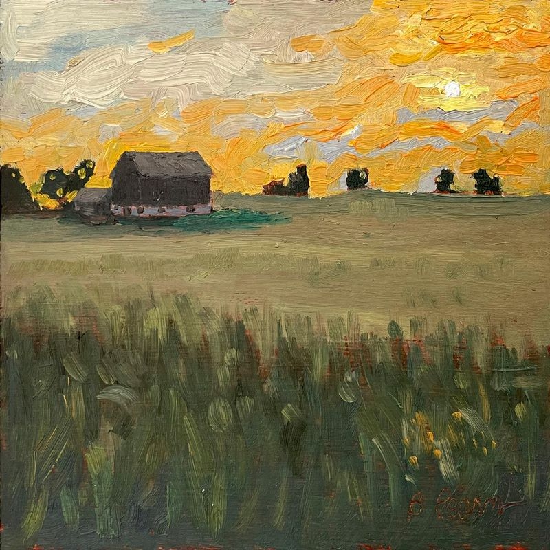 6x6" — Golden Skies