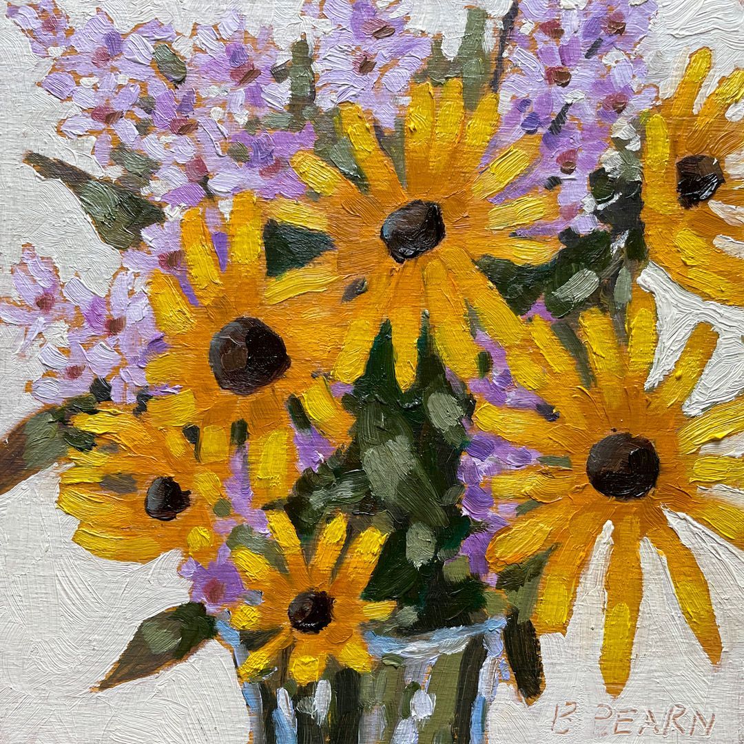 6x6" Black-eyed Susans and Asters