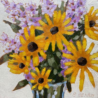 6x6" Black-eyed Susans and Asters