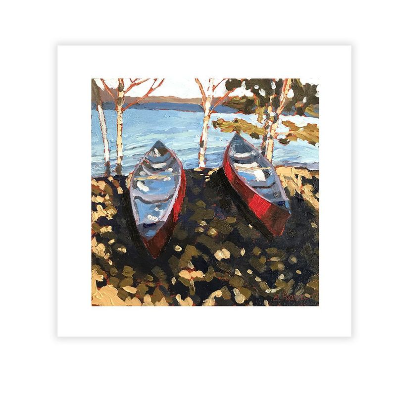 8x8" Print - Two Canoes