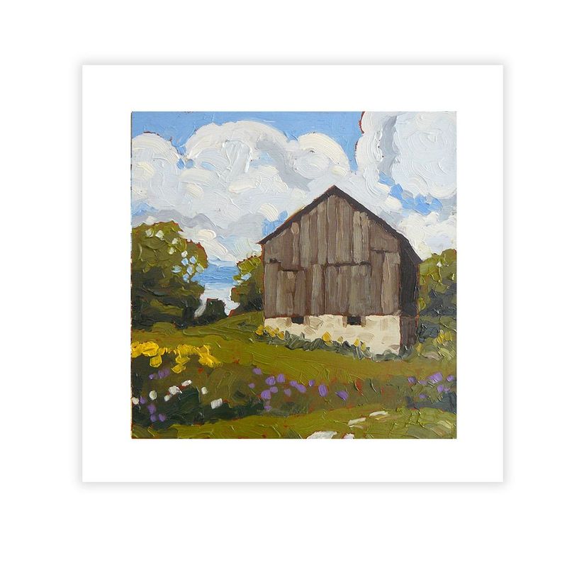 8x8" Print - Village  Barn