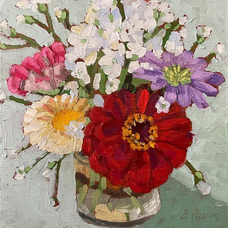 6x6" Phlox and Zinnia