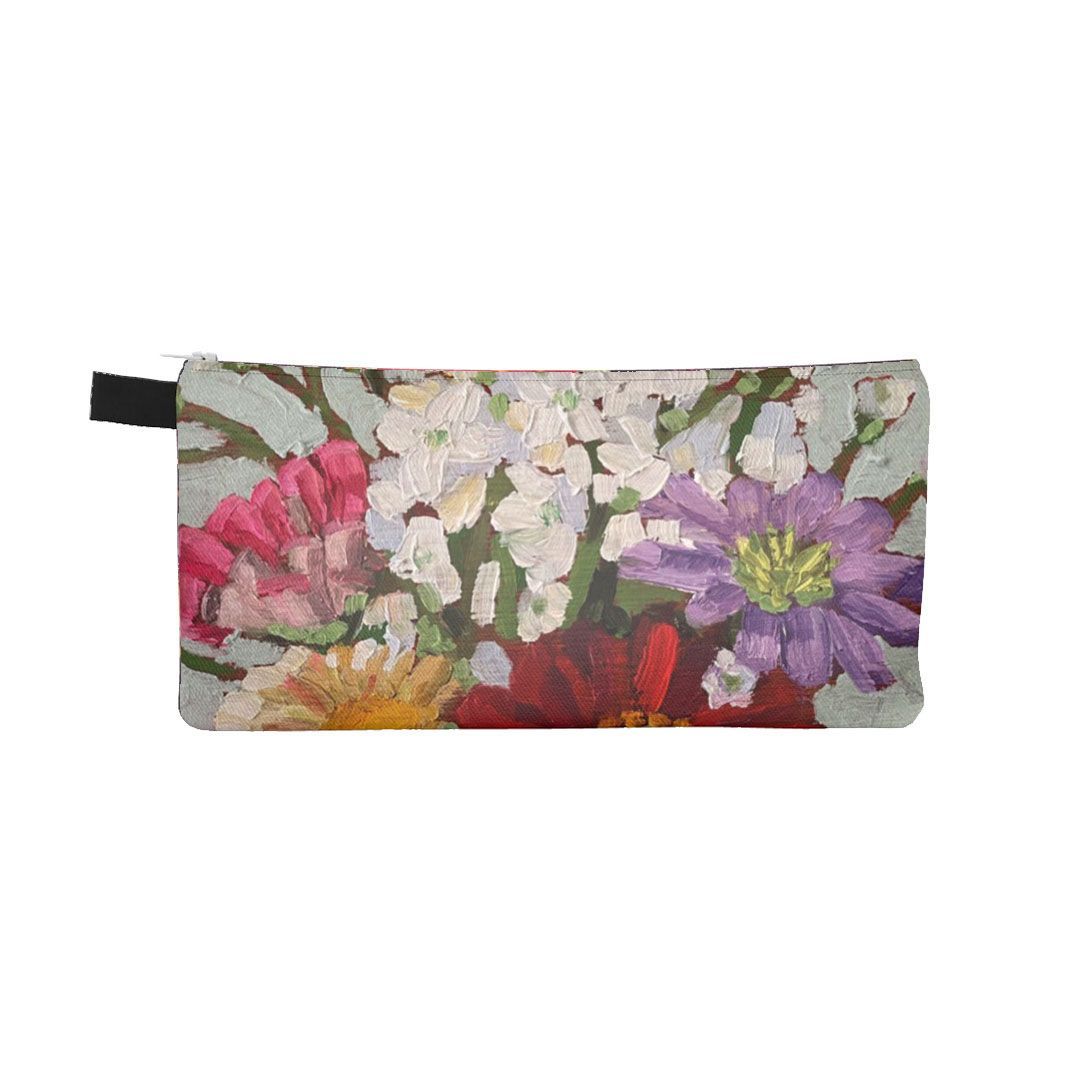 Zippered Bag - Phlox and Zinnia