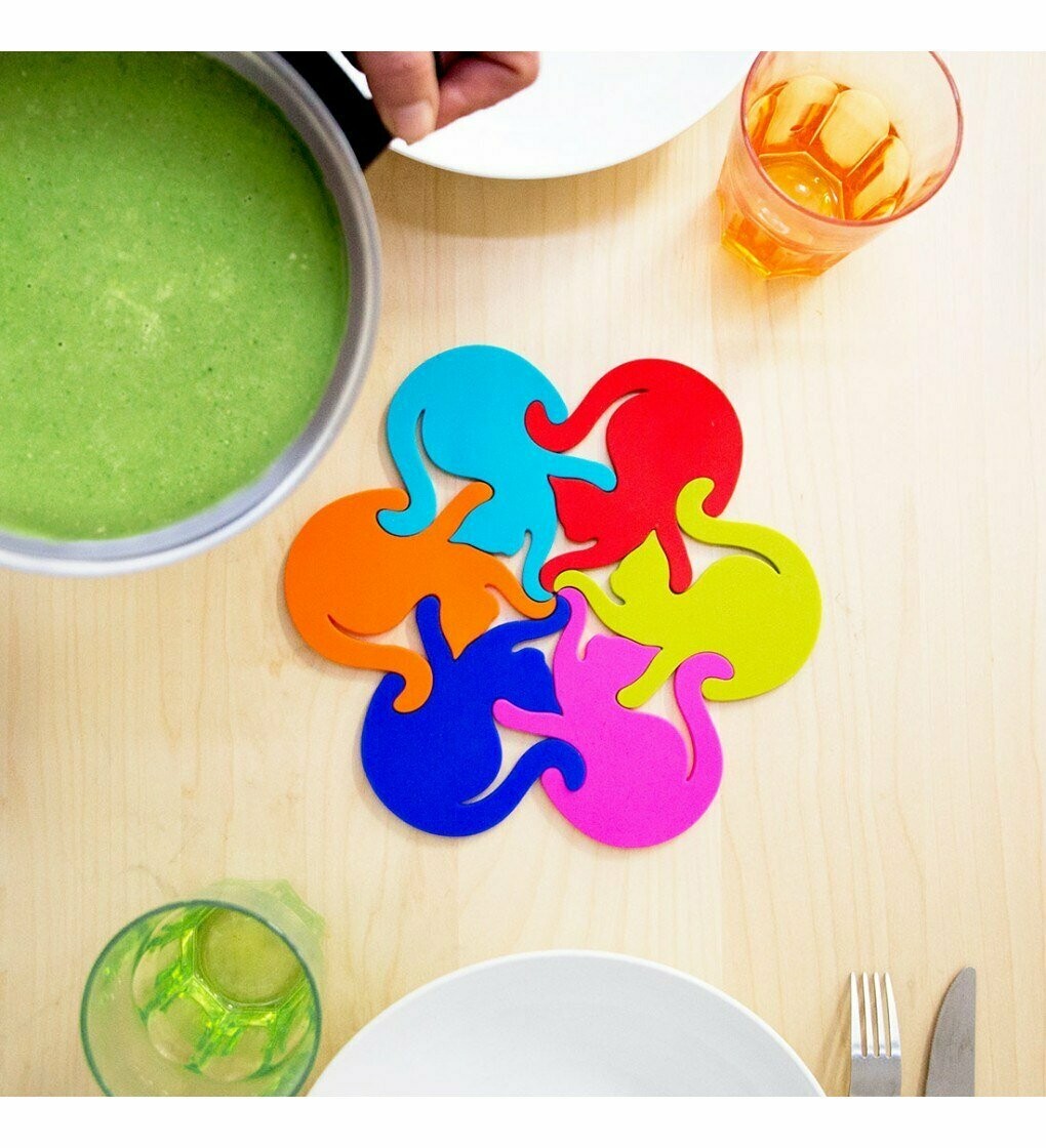 Miaou Miaou La Course Au Fromage ENTRECHATS - DESSOUS DE PLAT - MULTICOLOR