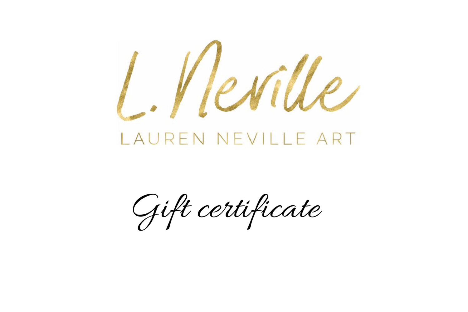 Gift certificates