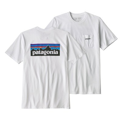 Patagonia Men's P-6 Logo Pocket Responsibili-Tee パタゴニア メンズ P-6ロゴ ポケット 半袖 Tシャツ 白 M ホワイト Patagonia | Men\u0027s P-6 Logo Cotton Pocket T-Shirt - Tide and Peak