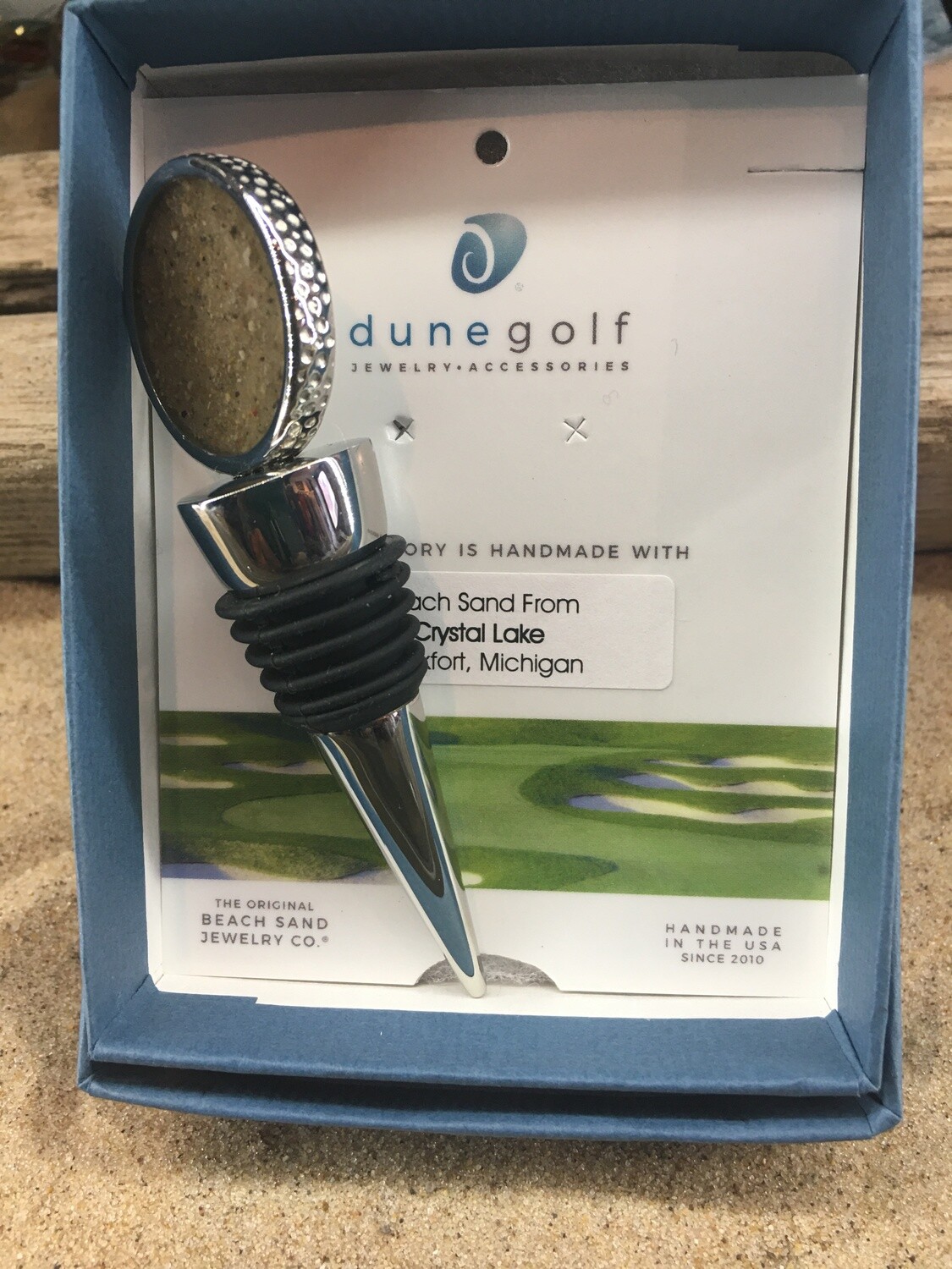 Dune Golf Ball Wine Stopper