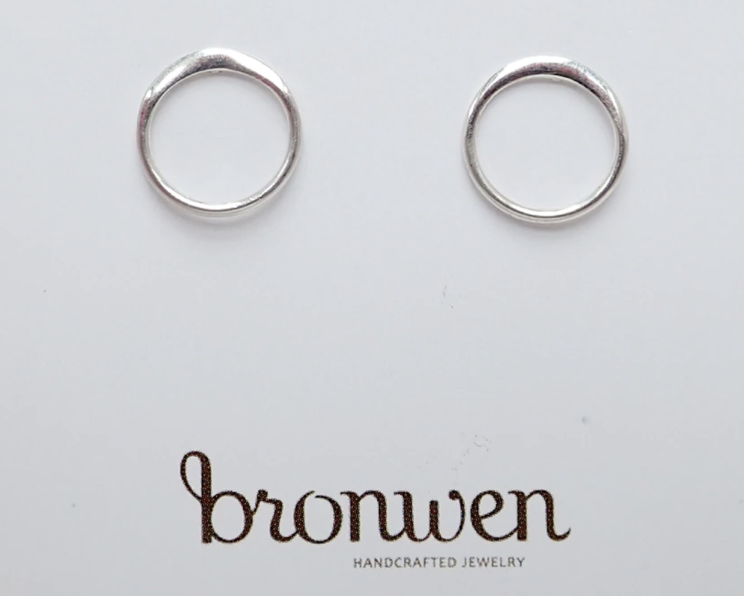 Bronwen Tiny Charm Post Earrings Circle of LIfe