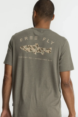 Free Fly M's Trout Camo Pocket Tee
