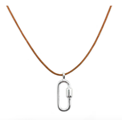 Bronwen Tiny Charm Caribiner Necklace