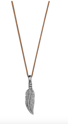 Bronwen Tiny Charm Feather Necklace