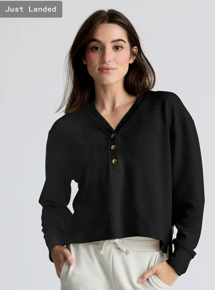Free Fly W&#39;s Waffle L/S Henley