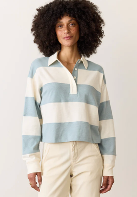Marine Layer W&#39;s Rugby Crop Polo