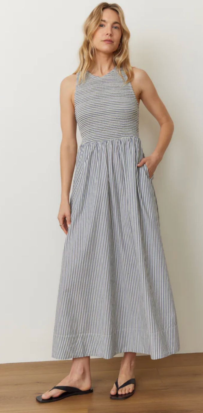 Marine Layer W&#39;s Darcy Poplin Smocked Dress