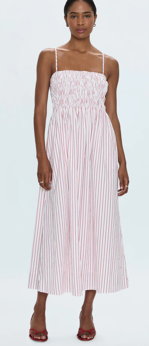 Pistola Bianca Shirred Bodice Dress