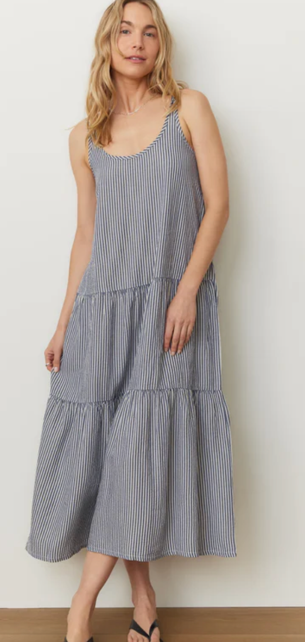 Marine Layer W&#39;s Poppy Seersucker Maxi Dress