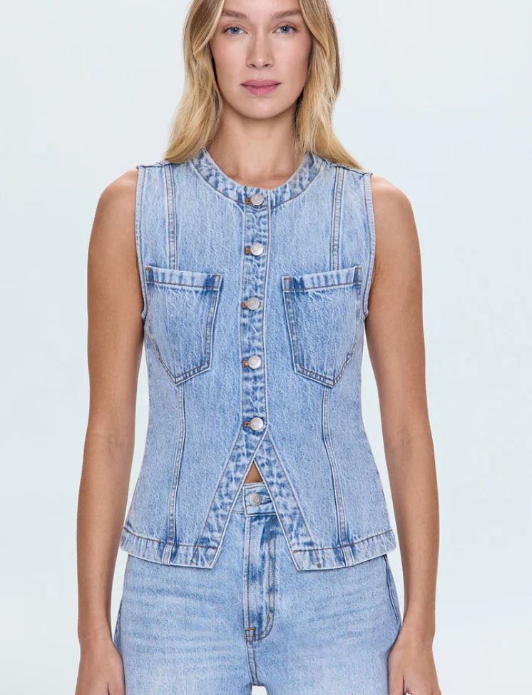 Pistola Gia Fitted Collarless Vest