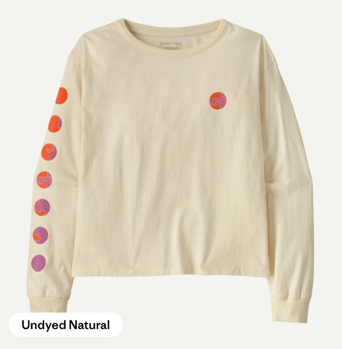 Patagonia W&#39;s L/S Earth Flow Easy Cut Organic Tee