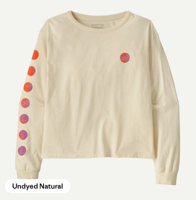 Patagonia W&#39;s L/S Earth Flow Easy Cut Organic Tee