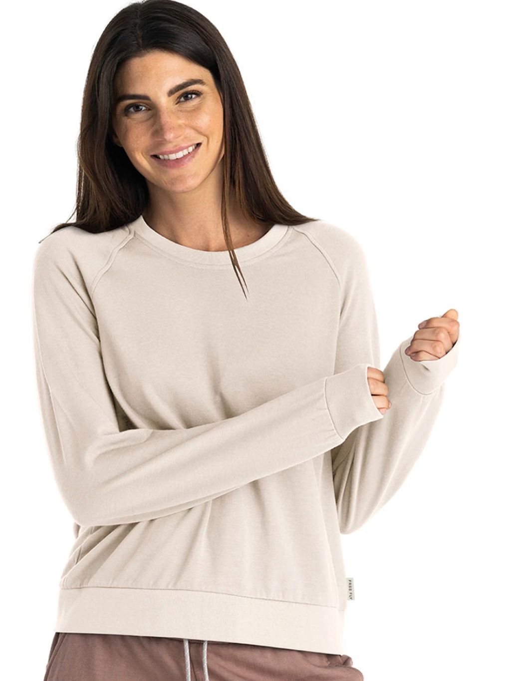 Free Fly W&#39;s Bamboo Lightweight Fleece Crew