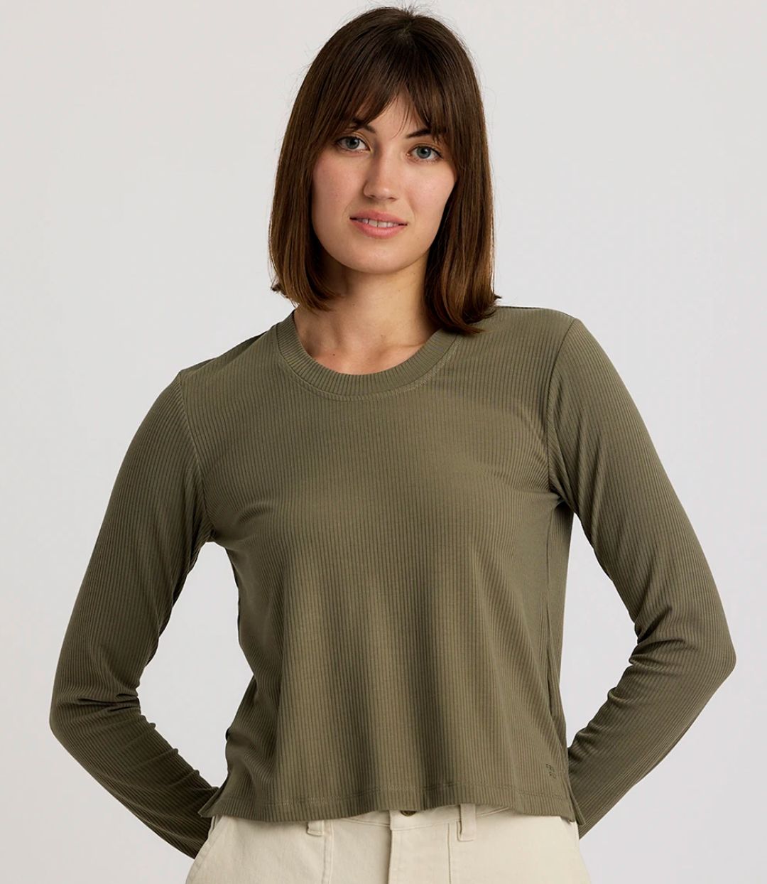 Free Fly W&#39;s Ribbed Bamboo Long Sleeve