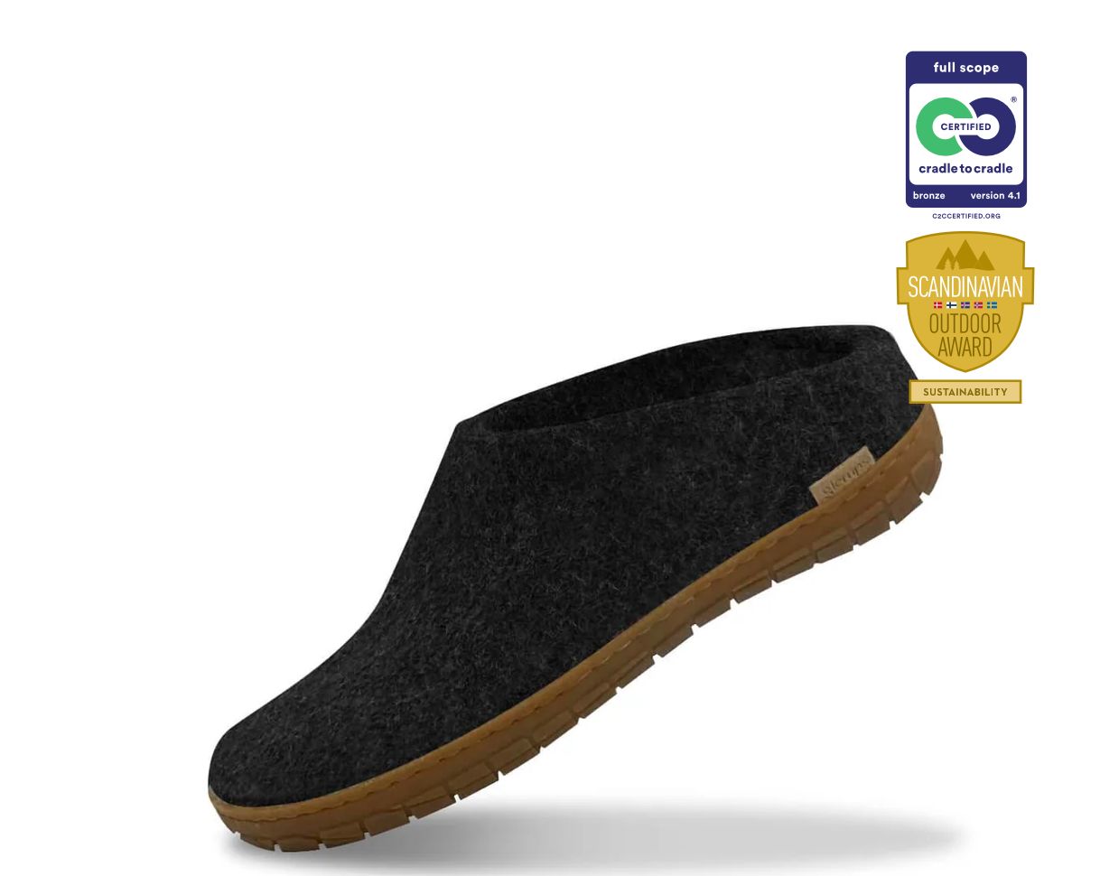 Glerups Slip On Slipper, Honey Rubber