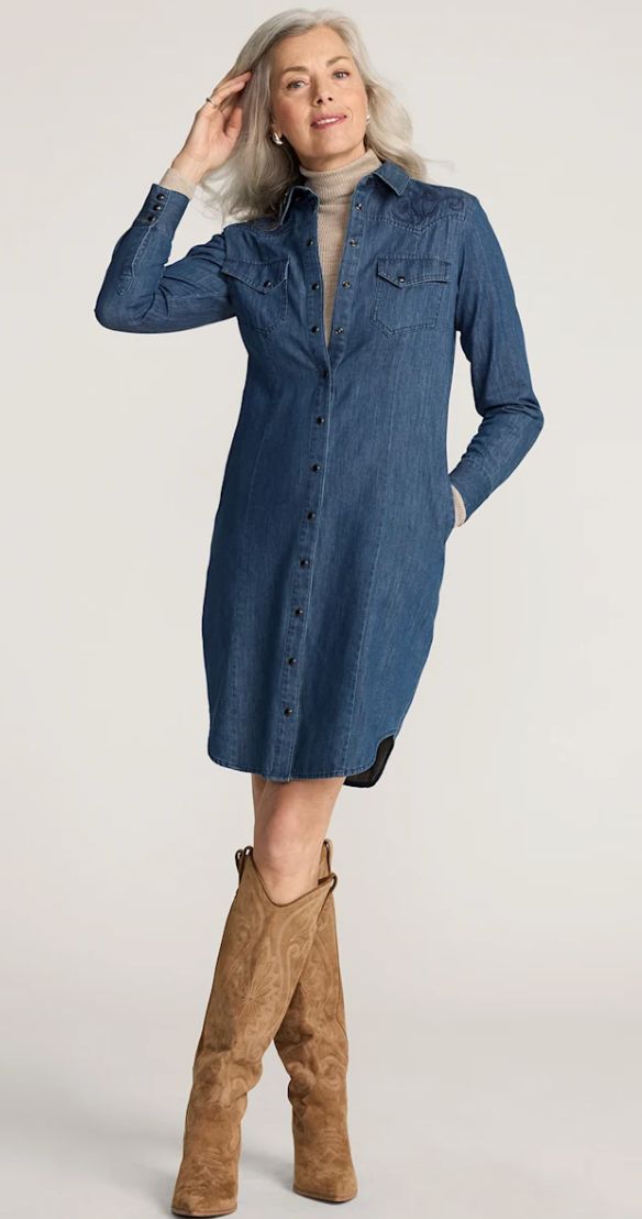 Pendleton W&#39;s Chambray Gambler Shirt Dress