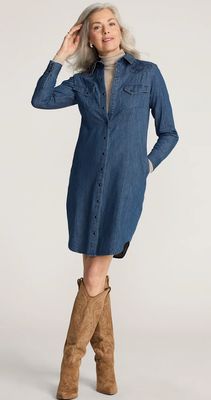 Pendleton W&#39;s Chambray Gambler Shirt Dress