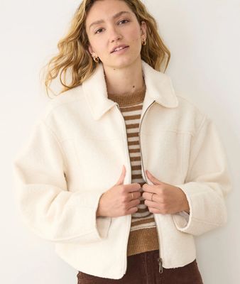 Marine Layer W&#39;s Sloane Boucle Crop Jacket